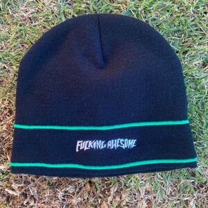 Fucking Awesome Little Stamp Striped Cuff Beanie